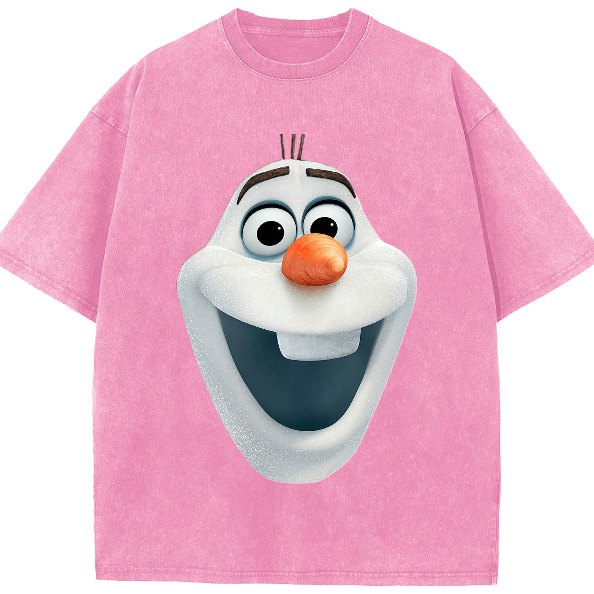 （画像用） アナと雪の女王 アンナ エルサ Frozen Anna Elsa 綿100% ヴィンテージ風 半袖Tシャツ（フロントプリント）